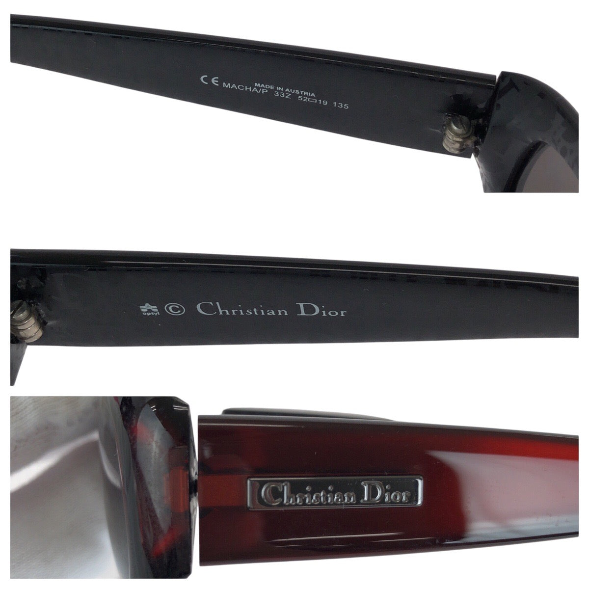 13594
Dior ディオール ブラウン シルバー金具 プラスチック MACHA/P 3Z 52□19-135 サングラス スクエア  レディース