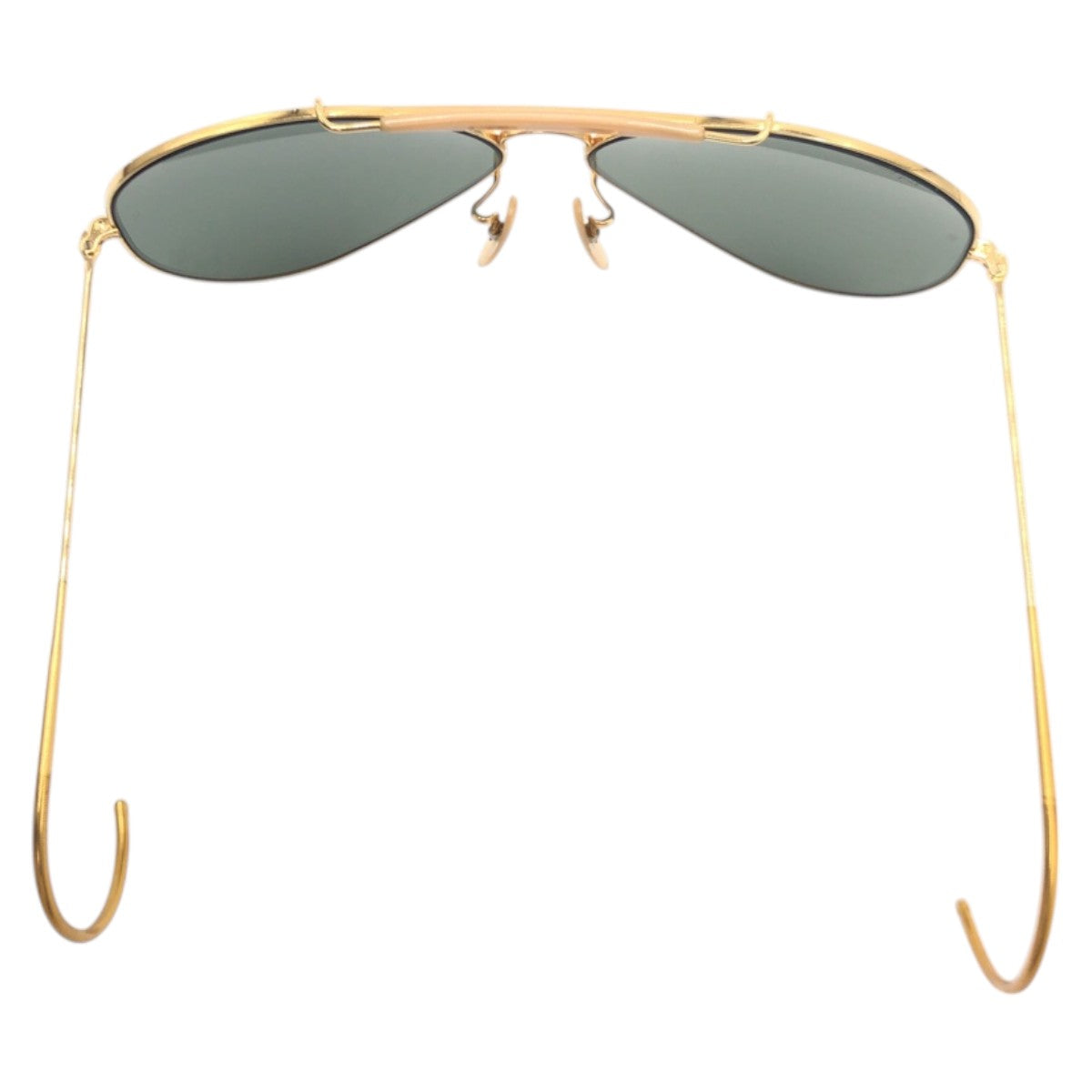 14151
Ray-Ban レイバン ヴィンテージ B&L ボシュロム アビエーター ゴールド グリーン メタル サングラス ティアドロップ  メンズ A16