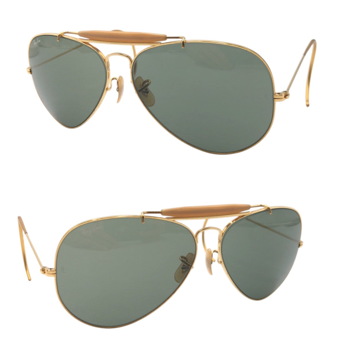 14151
Ray-Ban レイバン ヴィンテージ B&L ボシュロム アビエーター ゴールド グリーン メタル サングラス ティアドロップ  メンズ A16