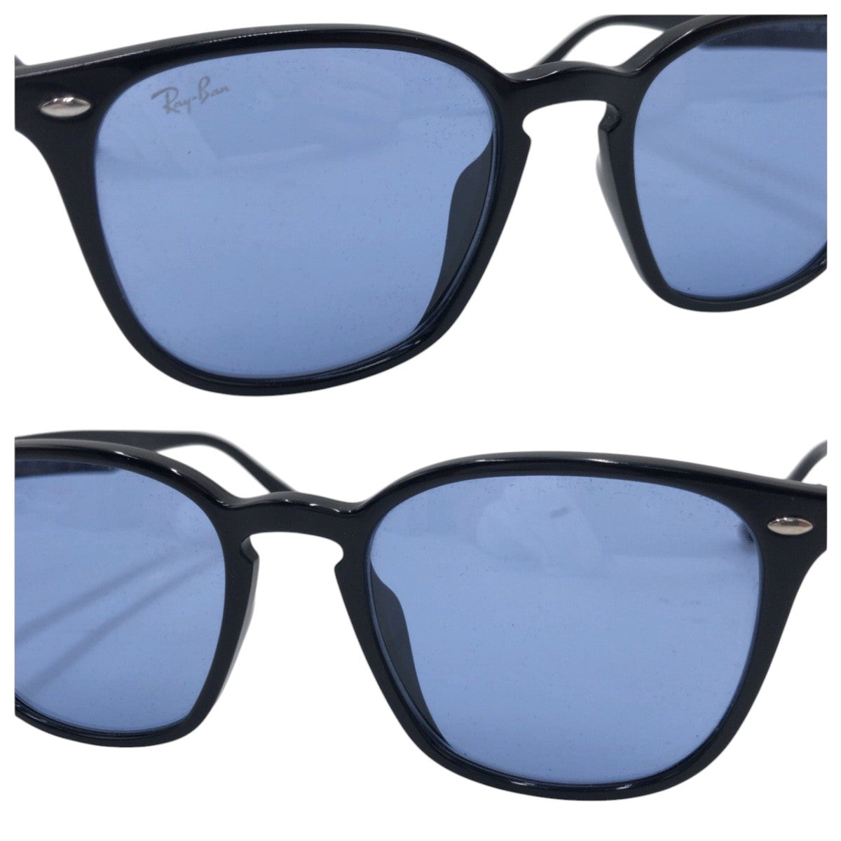 Ray-Ban Ray-Ban Black Blue Plastic RB4258-F 601/80 52□20 150 2N Sunglasses Wellington Men's