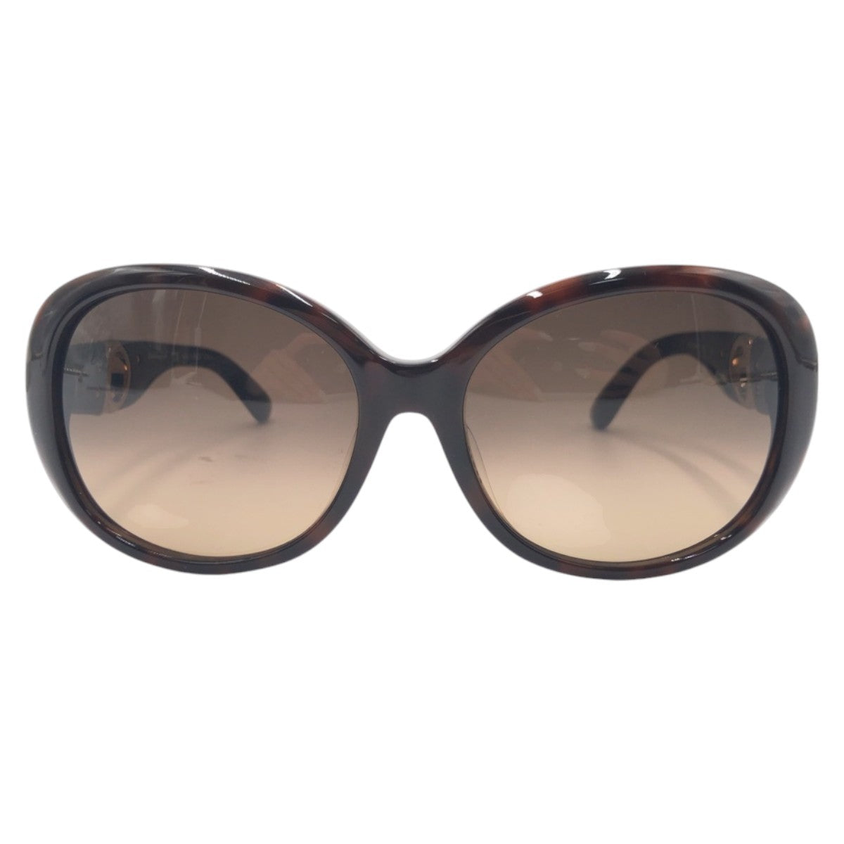 Salvatore Ferragamo Gancini Brown Gold Plastic SF734 SA 212 135 Sunglasses Butterfly Women