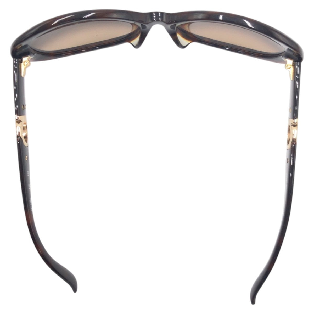 Salvatore Ferragamo Gancini Brown Gold Plastic SF734 SA 212 135 Sunglasses Butterfly Women