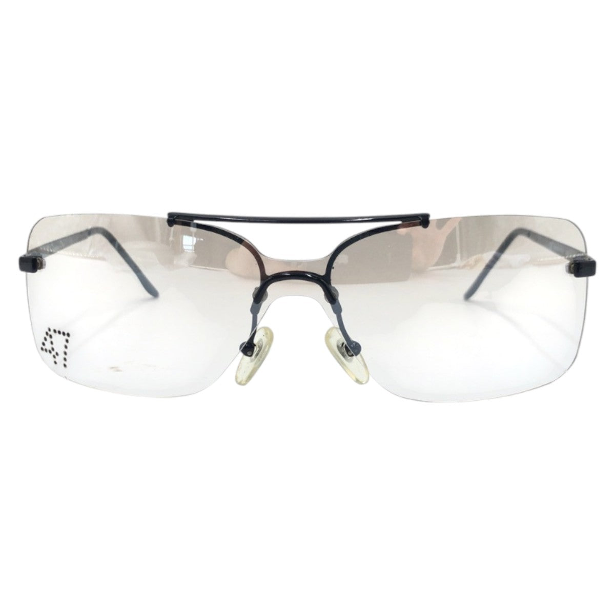 Dior ディオール 47 ラインストーン シルバー メタル DIOR 47 92T 125 サングラス スクエア  レディース