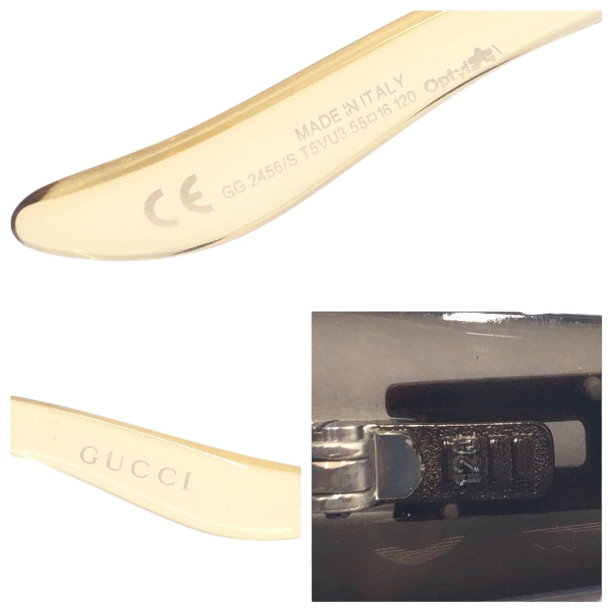 GUCCI グッチ ブラック 黒 グリーン プラスチック GG2456/S T5VU3 55◻︎16 120 サングラス 男女兼用 スクエア  メンズ