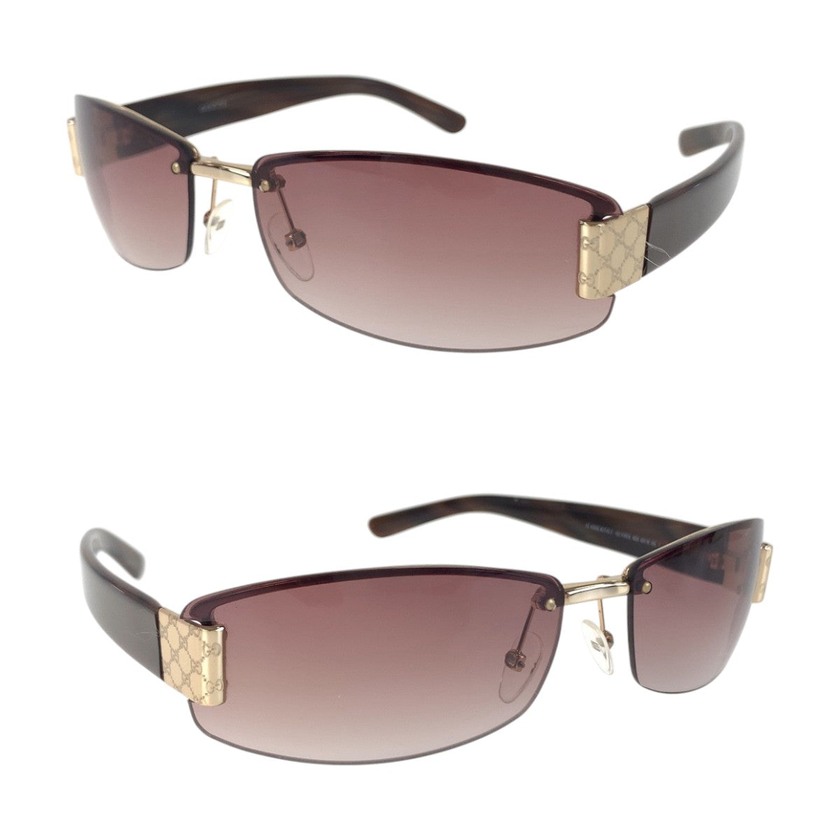 14152
GUCCI グッチ GG柄 ブラウン ゴールド金具 プラスチック / メタル GG 1799/S NQ5 60◻︎15 125 サングラス スクエア  メンズ