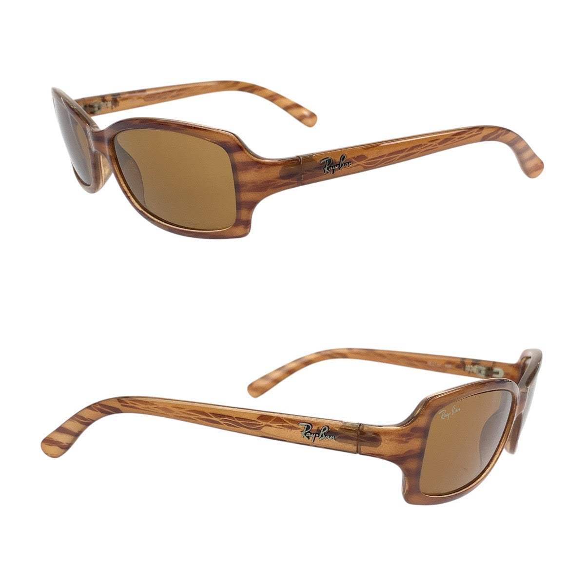 13598
Ray-Ban レイバン 木目調 ブラウン シルバー金具 プラスチック RB2130 938 サングラス ウェリントン  メンズ