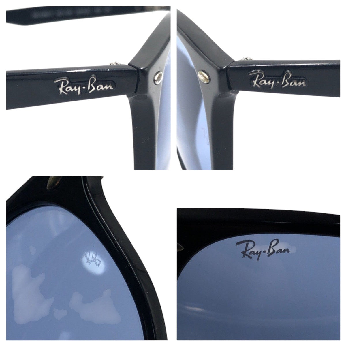 13599
Ray-Ban レイバン ブラック 黒 ブルー プラスチック RB4259 F 男女兼用 ウェリントン  メンズ