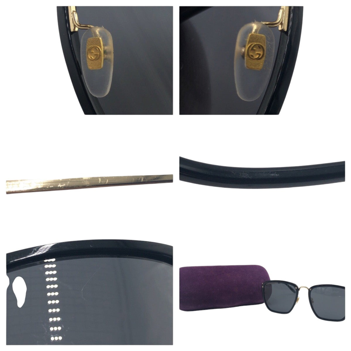 GUCCI グッチ ブラック 黒 メタル GG0673S oo1 56□20 145 サングラス スクエア  メンズ