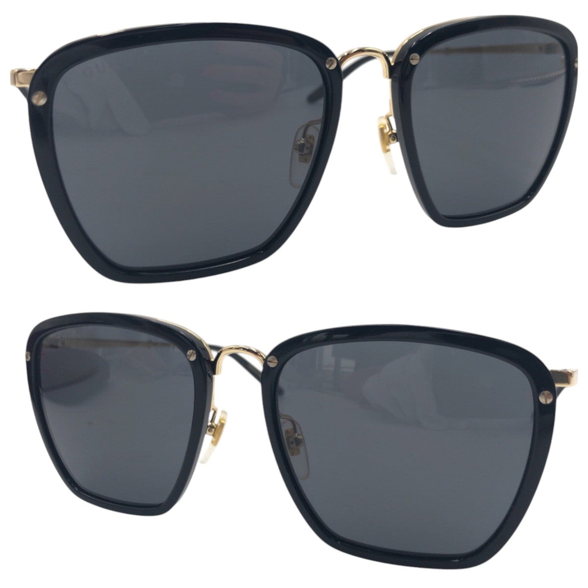 GUCCI グッチ ブラック 黒 メタル GG0673S oo1 56□20 145 サングラス スクエア  メンズ