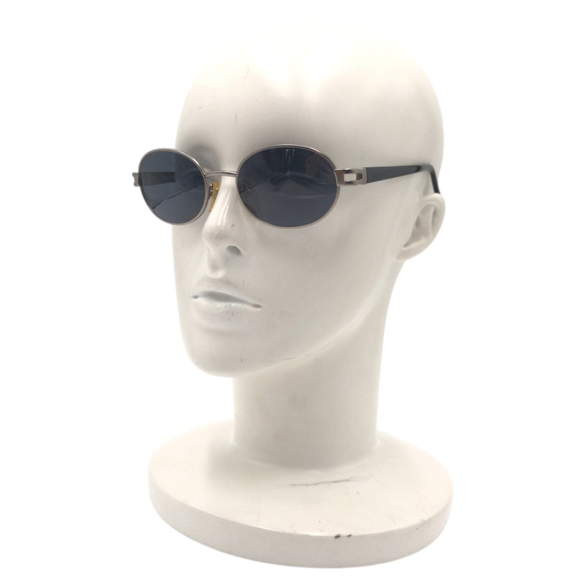 Salvatore Ferragamo サルヴァトーレフェラガモ シルバー ブラック 黒 メタル 1001 503-S101 135 サングラス 男女兼用 ラウンド  メンズ A5