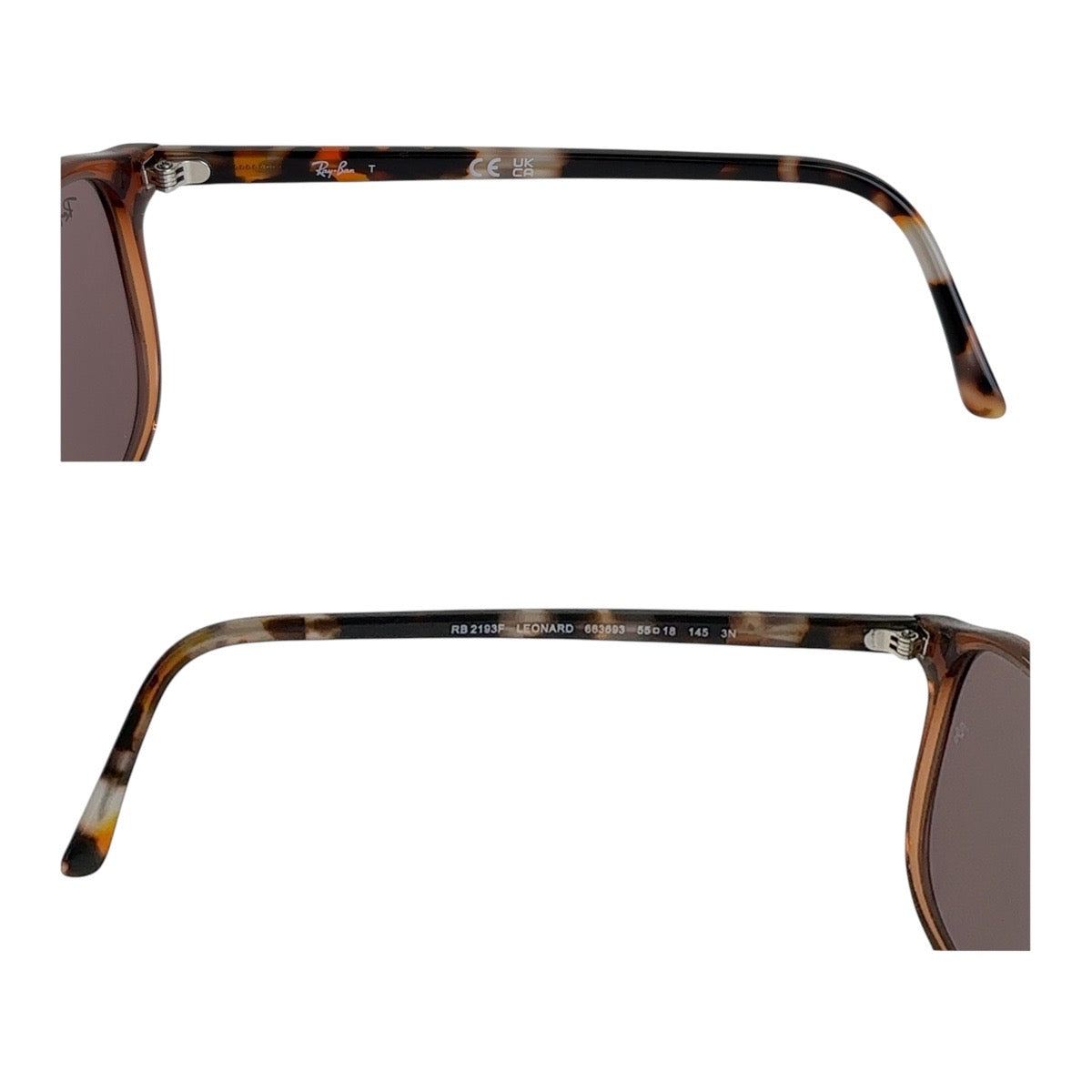 13601
Ray-Ban レイバン LEONARD ブラウン シルバー金具 プラスチック RB2193F 663693 55□18 145 3N サングラス ウェリントン  メンズ