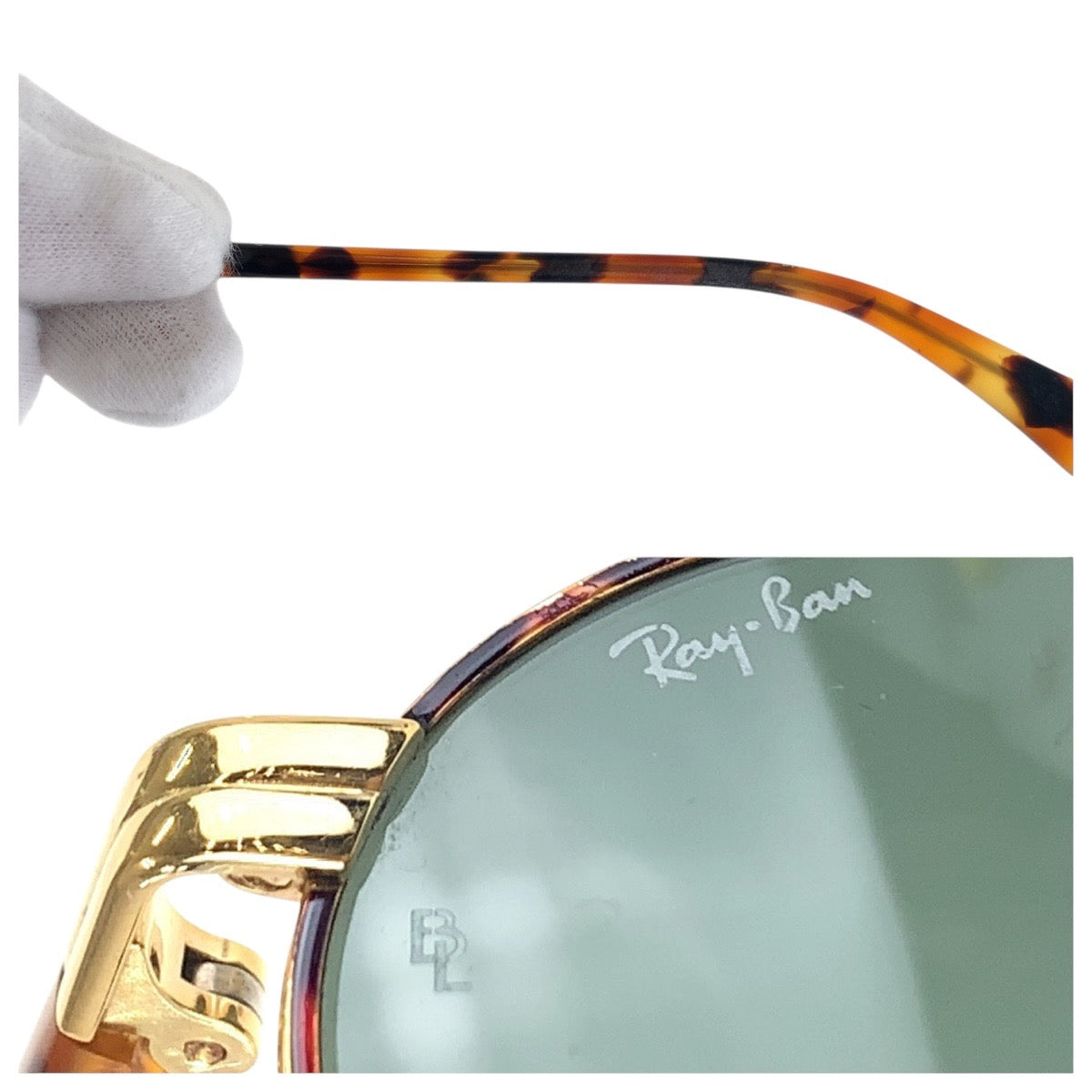 14153
Ray-Ban レイバン ヴィンテージ ボシュロム マーブル柄 フルリム ブラウン ゴールド金具 プラスチック / メタル W2188 NKBK サングラス 男女兼用 ラウンド  メンズ