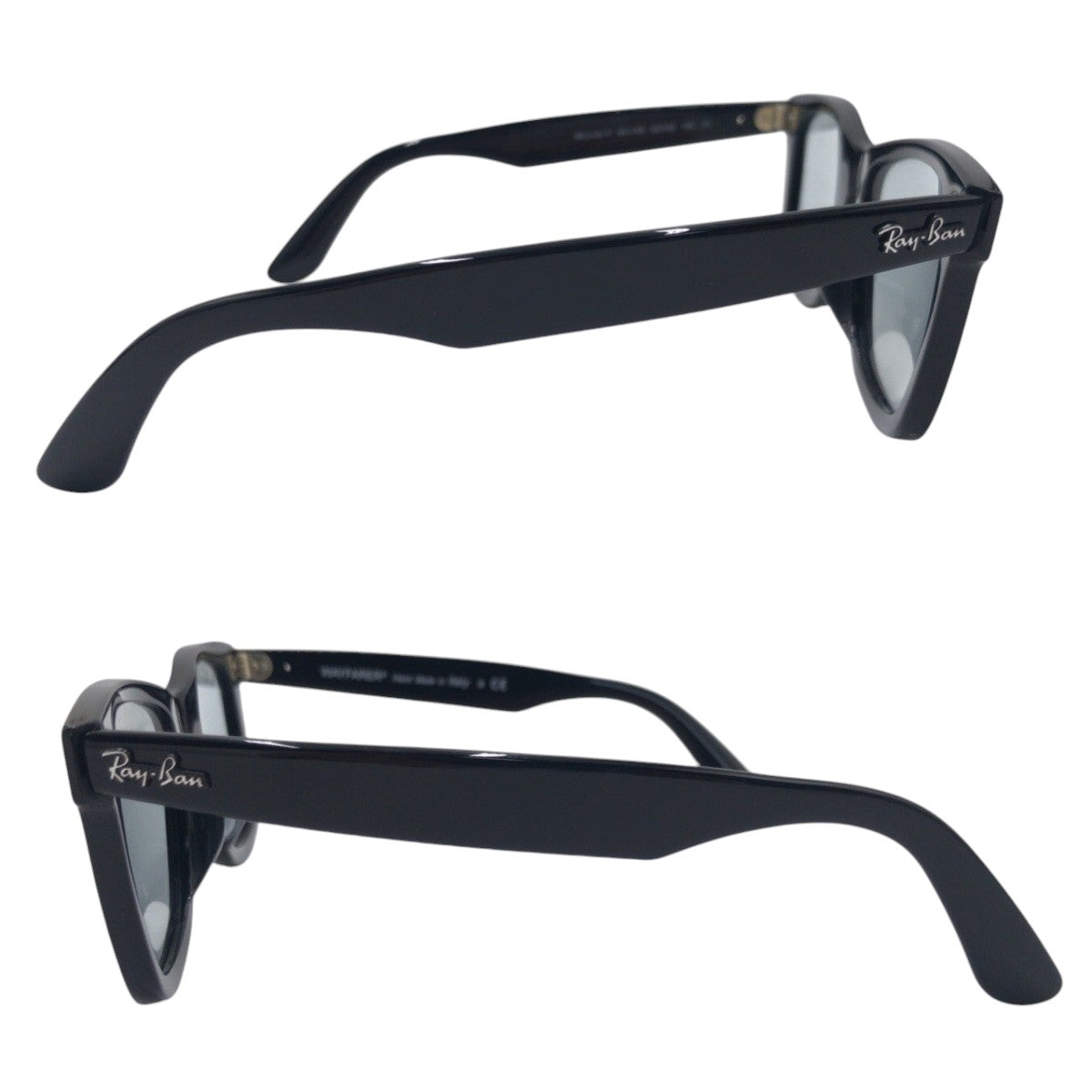 14154
Ray-Ban レイバン ウェイファーラー ブラック 黒 ブルー プラスチック RB2140-F 601/125 52◻︎22 150 1N サングラス ウェリントン  メンズ