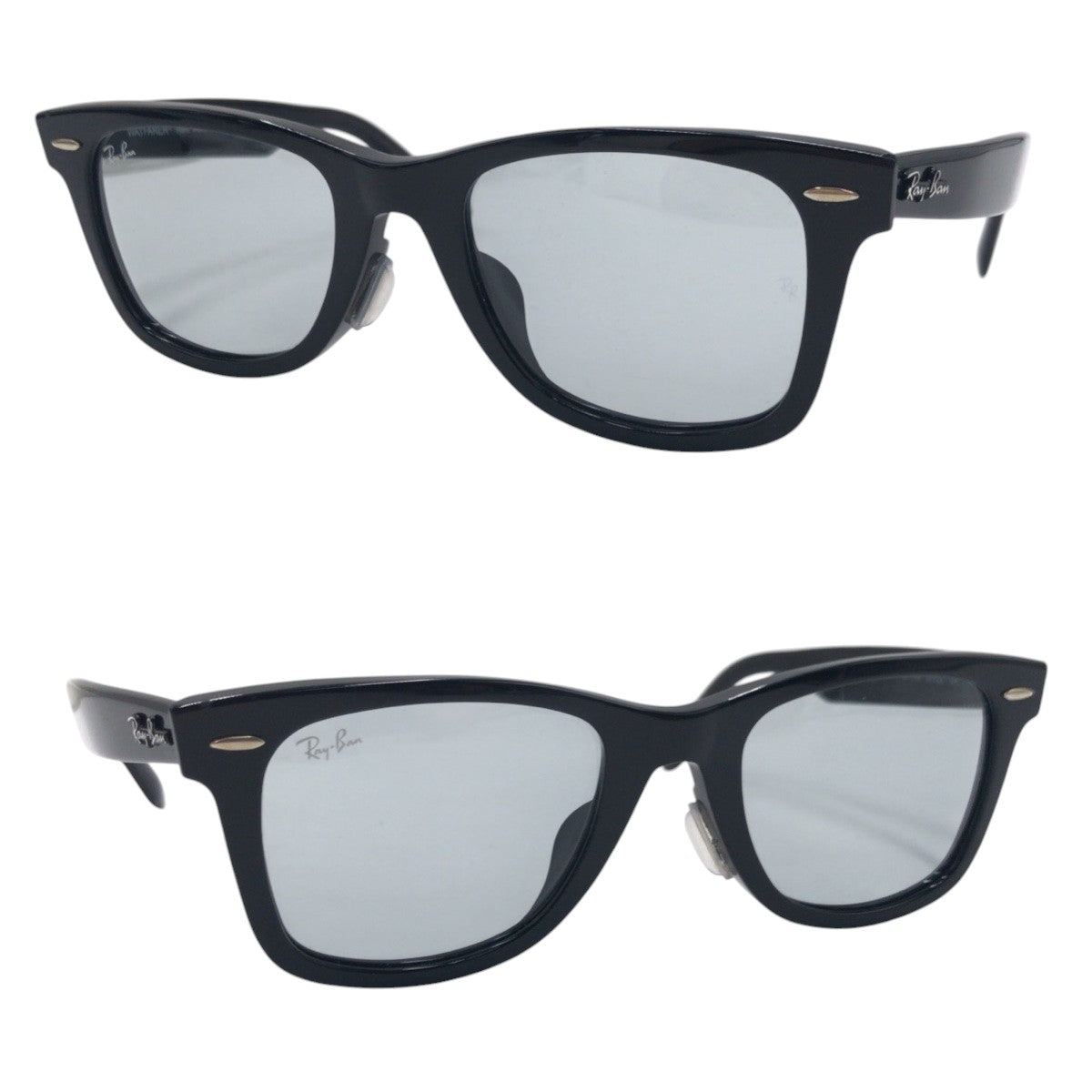 14154
Ray-Ban レイバン ウェイファーラー ブラック 黒 ブルー プラスチック RB2140-F 601/125 52◻︎22 150 1N サングラス ウェリントン  メンズ