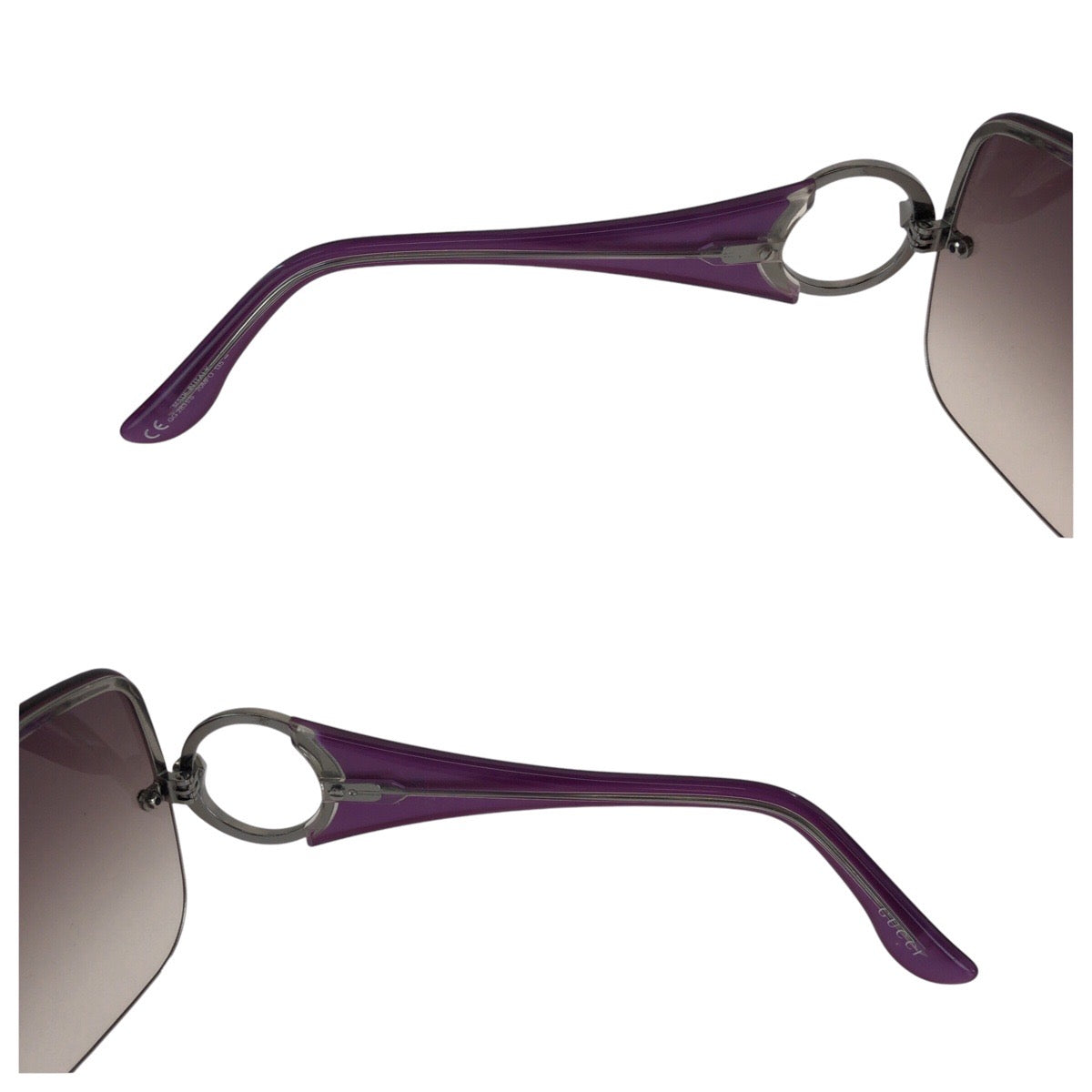 13602
GUCCI グッチ パープル シルバー金具 プラスチック GG2831/S サングラス バタフライ  メンズ