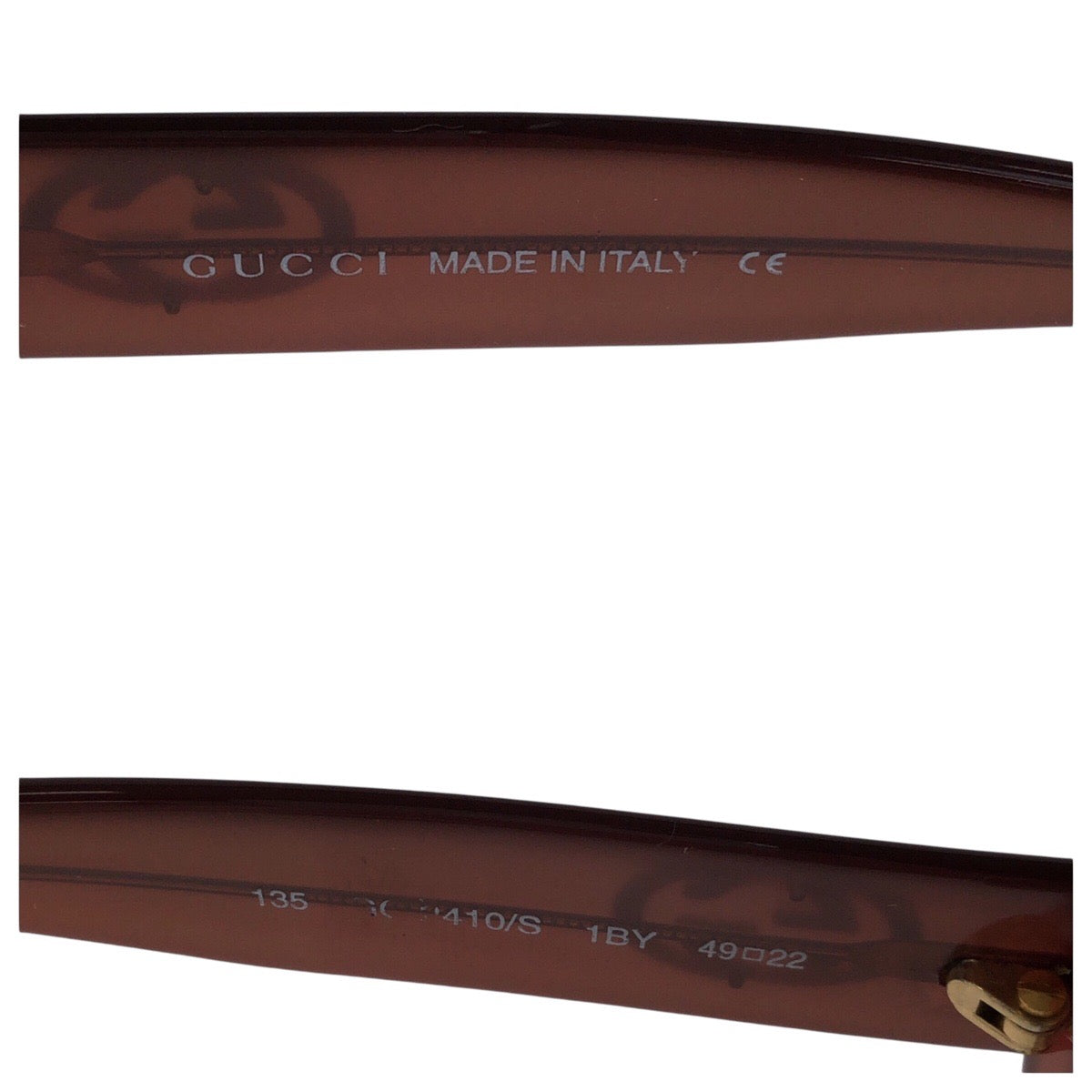 13603
GUCCI グッチ インターロッキング ブラウン ゴールド金具 プラスチック GG2410/S 1BY 4922 サングラス 男女兼用 ラウンド  レディース