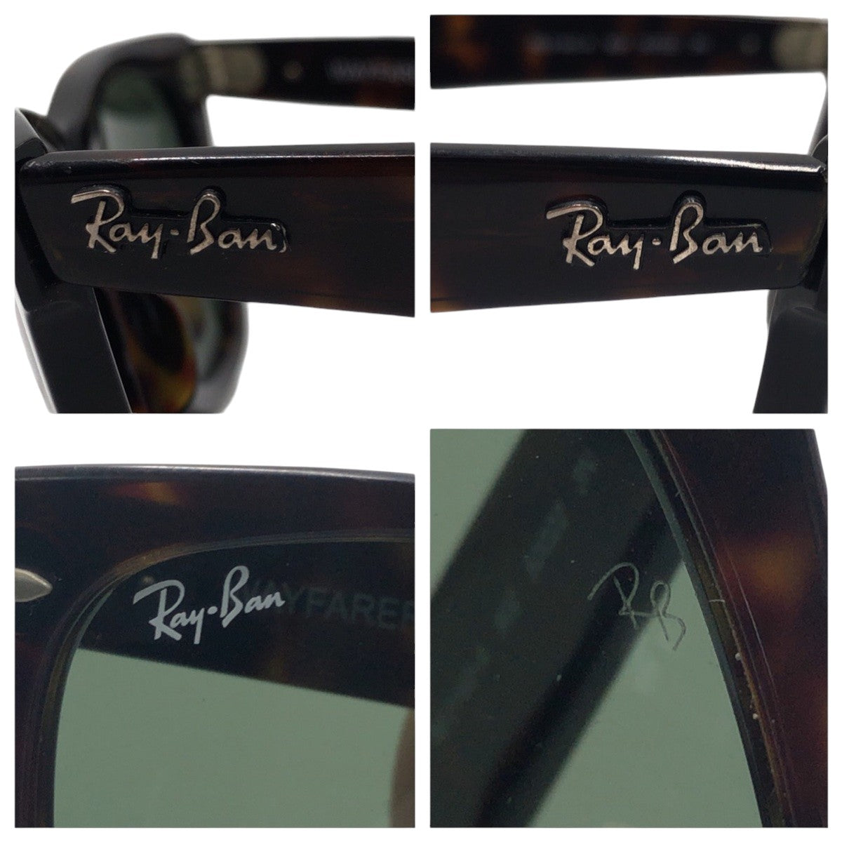 Ray-Ban Wayfarer Brown Plastic RB2140 A 902 50◻︎22 3N Sunglasses Unisex Wellington Men's