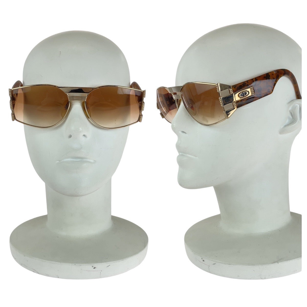 13605
 
Dior Vintage Marble Pattern Brown Gold Hardware Plastic 2562 41 6117 Sunglasses for Men