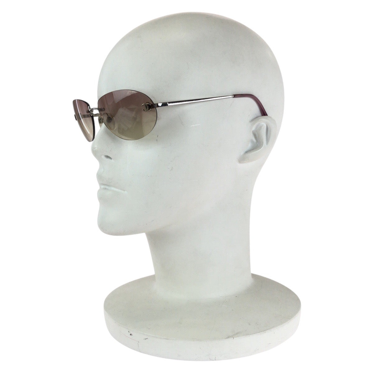 13606
CHANEL シャネル ココマーク パープル シルバー金具 メタル 4013 C.124/58 5916 130 サングラス オーバル  レディース