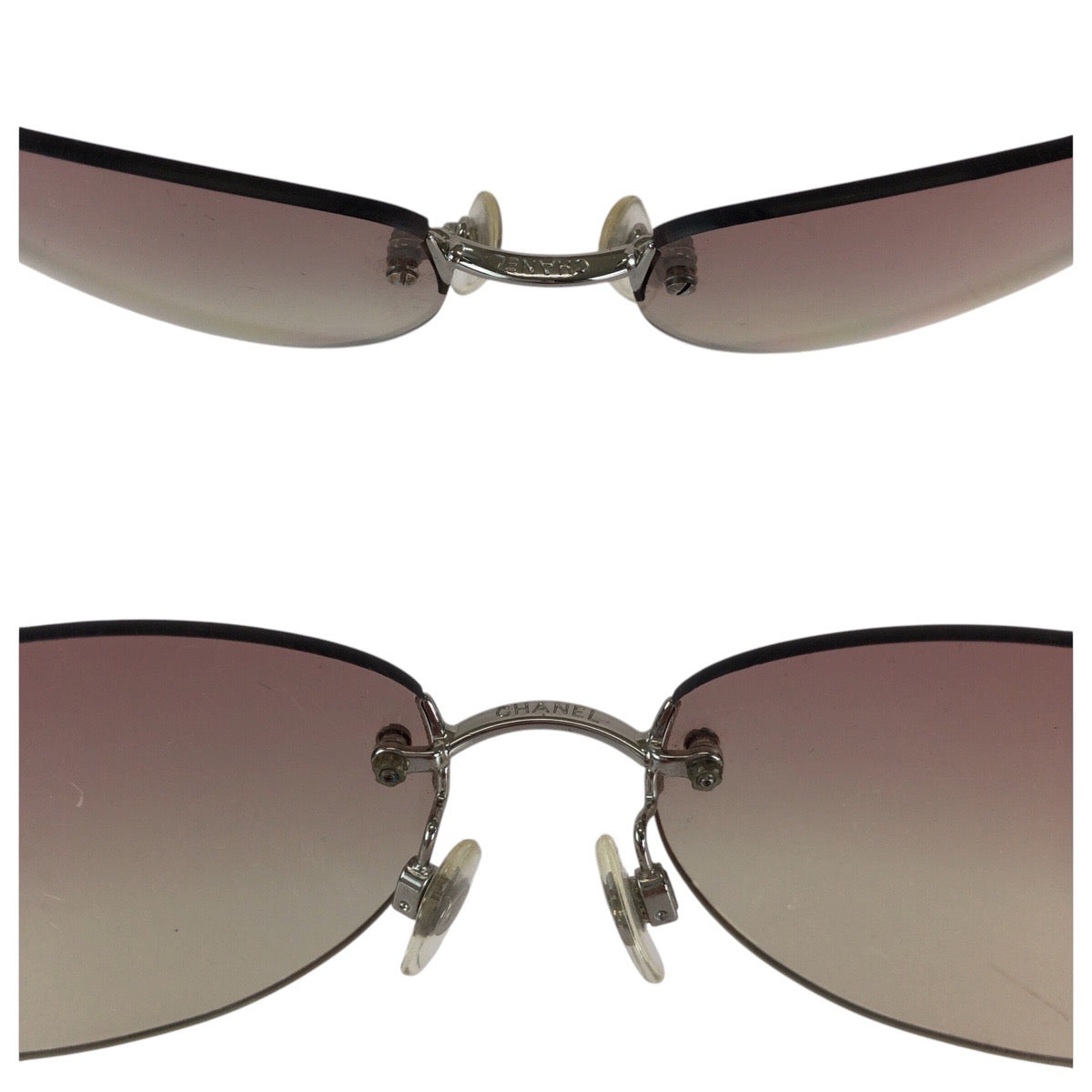 13606
CHANEL シャネル ココマーク パープル シルバー金具 メタル 4013 C.124/58 5916 130 サングラス オーバル  レディース