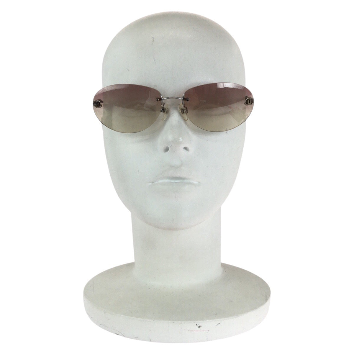 13606
CHANEL シャネル ココマーク パープル シルバー金具 メタル 4013 C.124/58 5916 130 サングラス オーバル  レディース
