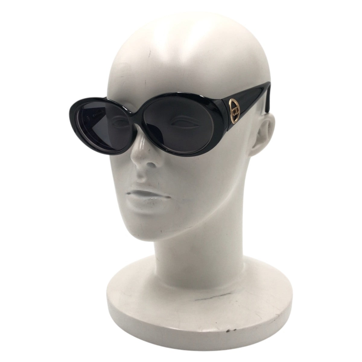 13608
Dior ディオール ヴィンテージ CDロゴ ブラック プラスチック 2854A サングラス オーバル  レディース