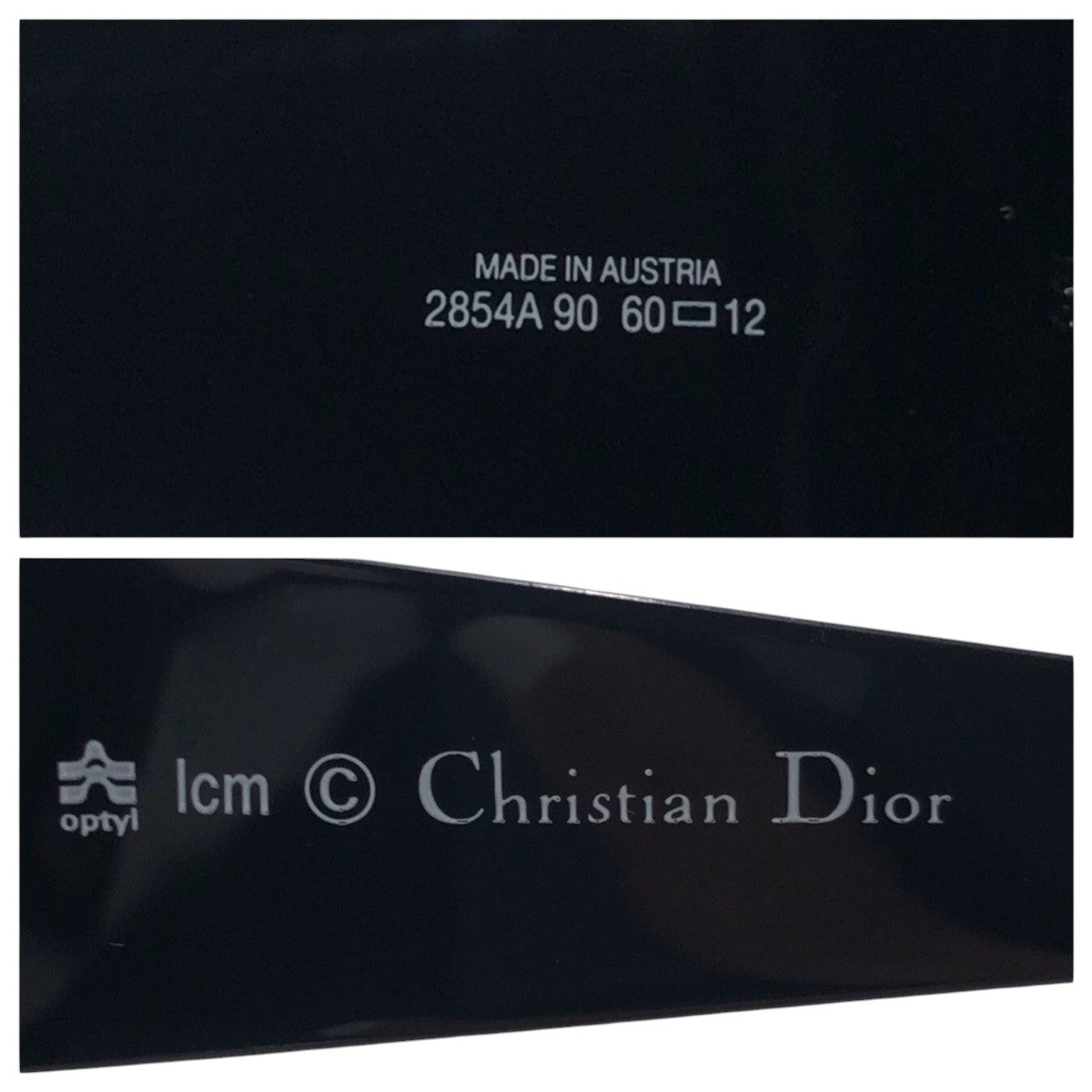 13608
Dior ディオール ヴィンテージ CDロゴ ブラック プラスチック 2854A サングラス オーバル  レディース