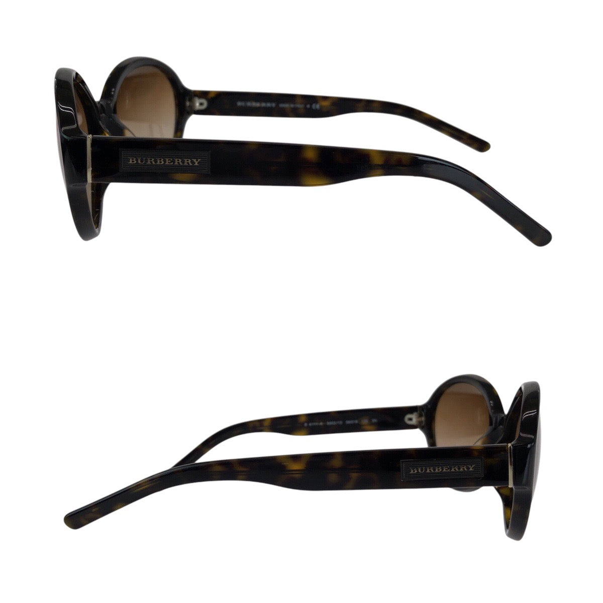 13609
BURBERRY バーバリー マーブル柄 ブラウン シルバー金具 プラスチック B 4111-A 3002/13 5619 135 N サングラス ボストン  レディース