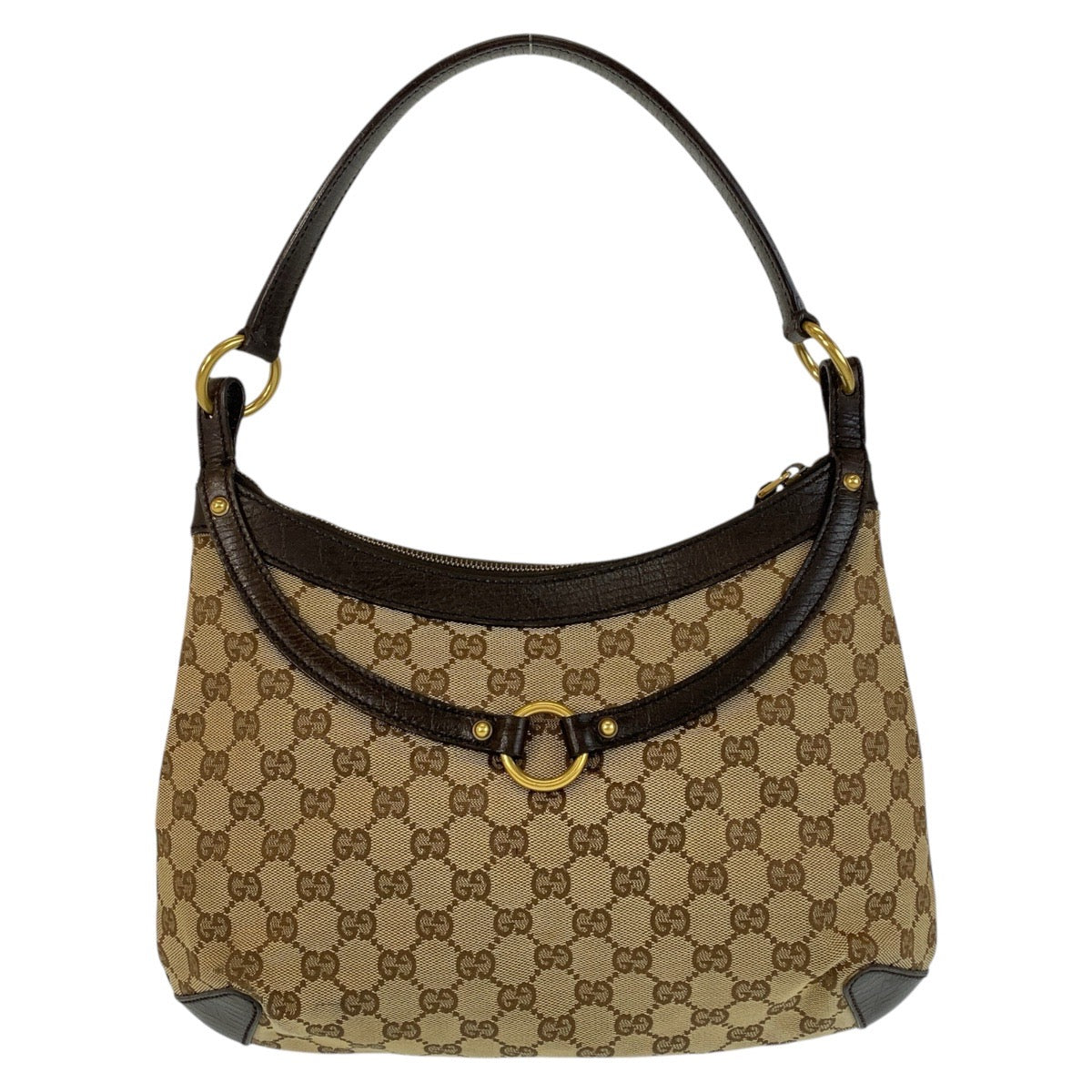 14159
GUCCI グッチ ホースビット ベージュ ブラウン ゴールド金具 GGキャンバス / レザー 114890 ショルダーバッグ  レディース