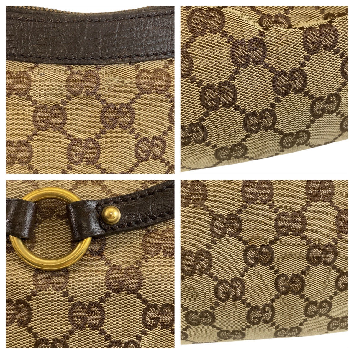 14159
GUCCI グッチ ホースビット ベージュ ブラウン ゴールド金具 GGキャンバス / レザー 114890 ショルダーバッグ  レディース