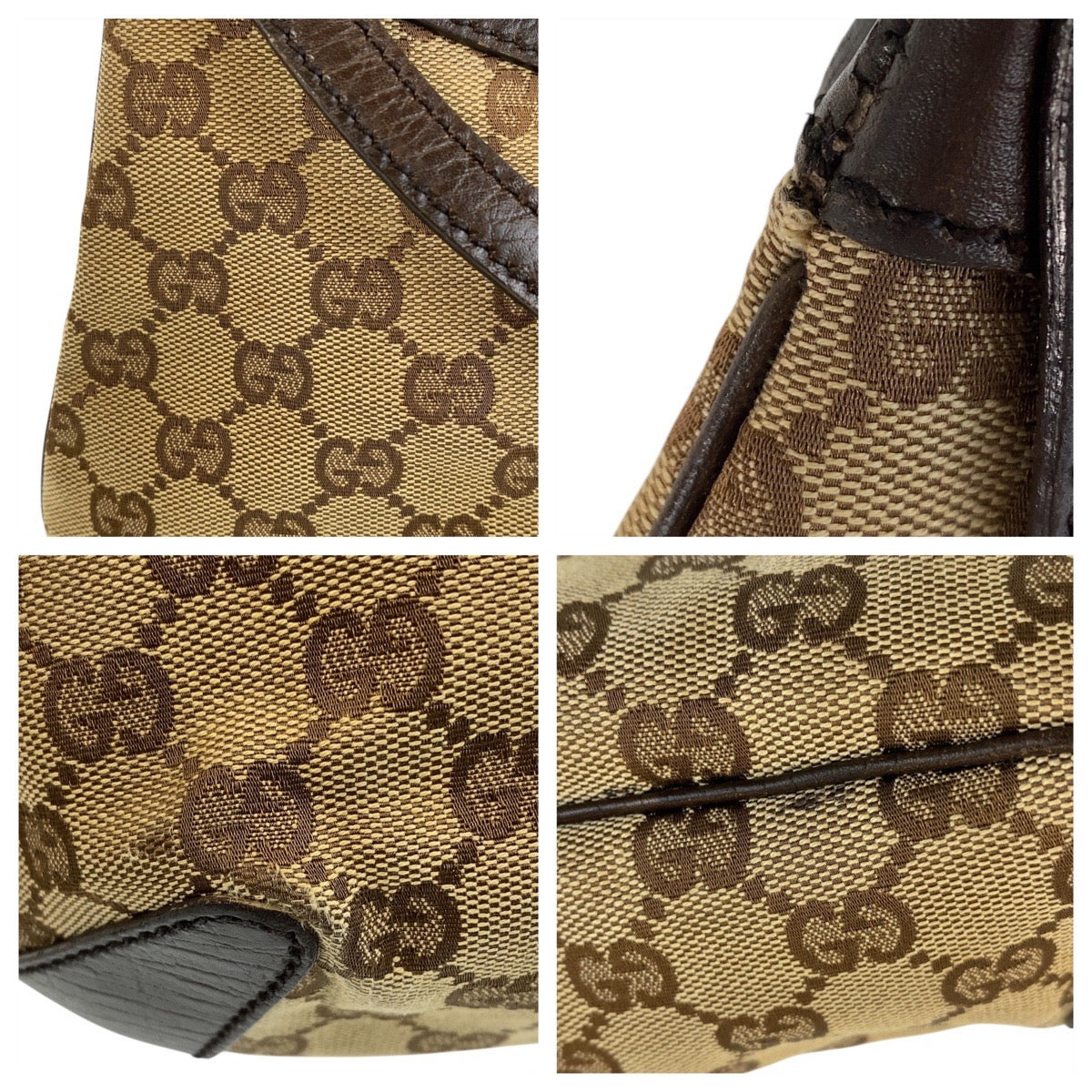 14159
GUCCI グッチ ホースビット ベージュ ブラウン ゴールド金具 GGキャンバス / レザー 114890 ショルダーバッグ  レディース