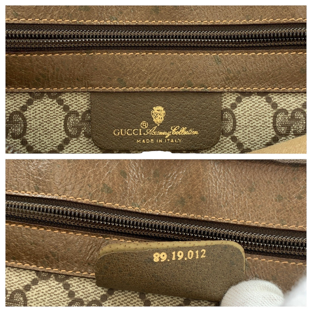 13612
GUCCI グッチ ヴィンテージ オールドグッチ シェリーライン インターロッキング ブラウン ゴールド金具 GGスプリームキャンバス / レザー 89 19 012 ボストンバッグ 男女兼用  レディース