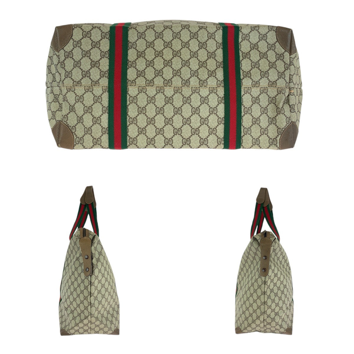 13612
GUCCI グッチ ヴィンテージ オールドグッチ シェリーライン インターロッキング ブラウン ゴールド金具 GGスプリームキャンバス / レザー 89 19 012 ボストンバッグ 男女兼用  レディース