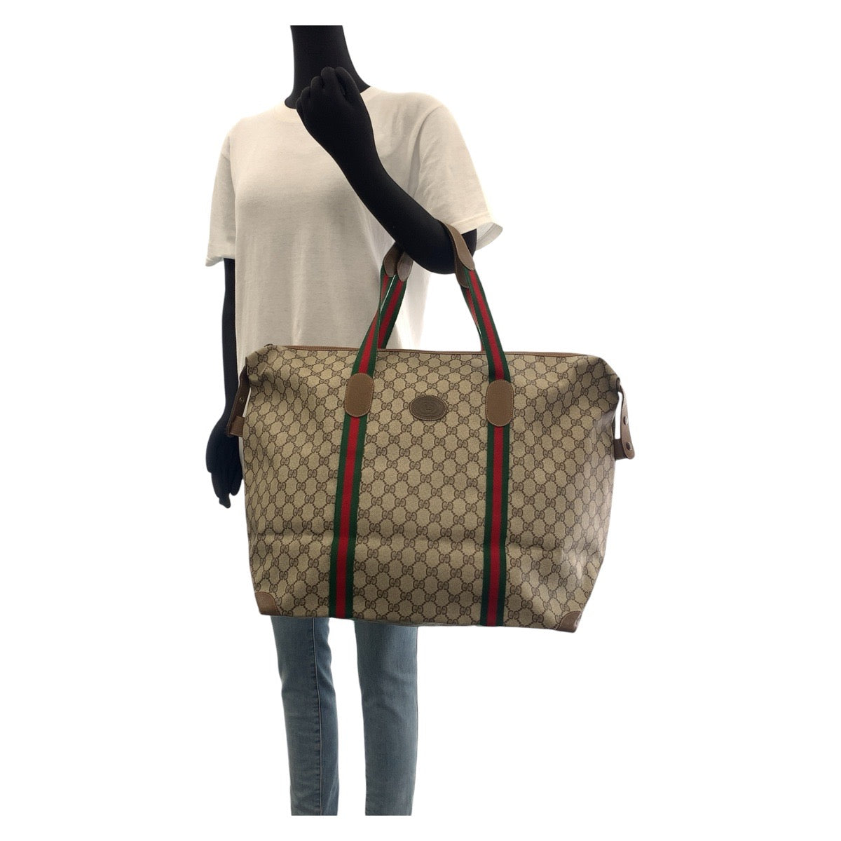 13612
GUCCI グッチ ヴィンテージ オールドグッチ シェリーライン インターロッキング ブラウン ゴールド金具 GGスプリームキャンバス / レザー 89 19 012 ボストンバッグ 男女兼用  レディース