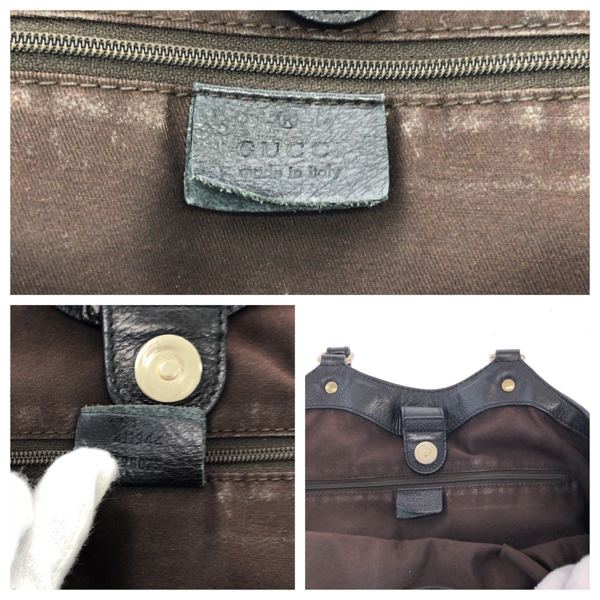 14161
GUCCI グッチ スーキー ブラウン ブラック 黒 ゴールド金具 GGキャンバス 211944 ショルダーバッグ トートバッグ  レディース
