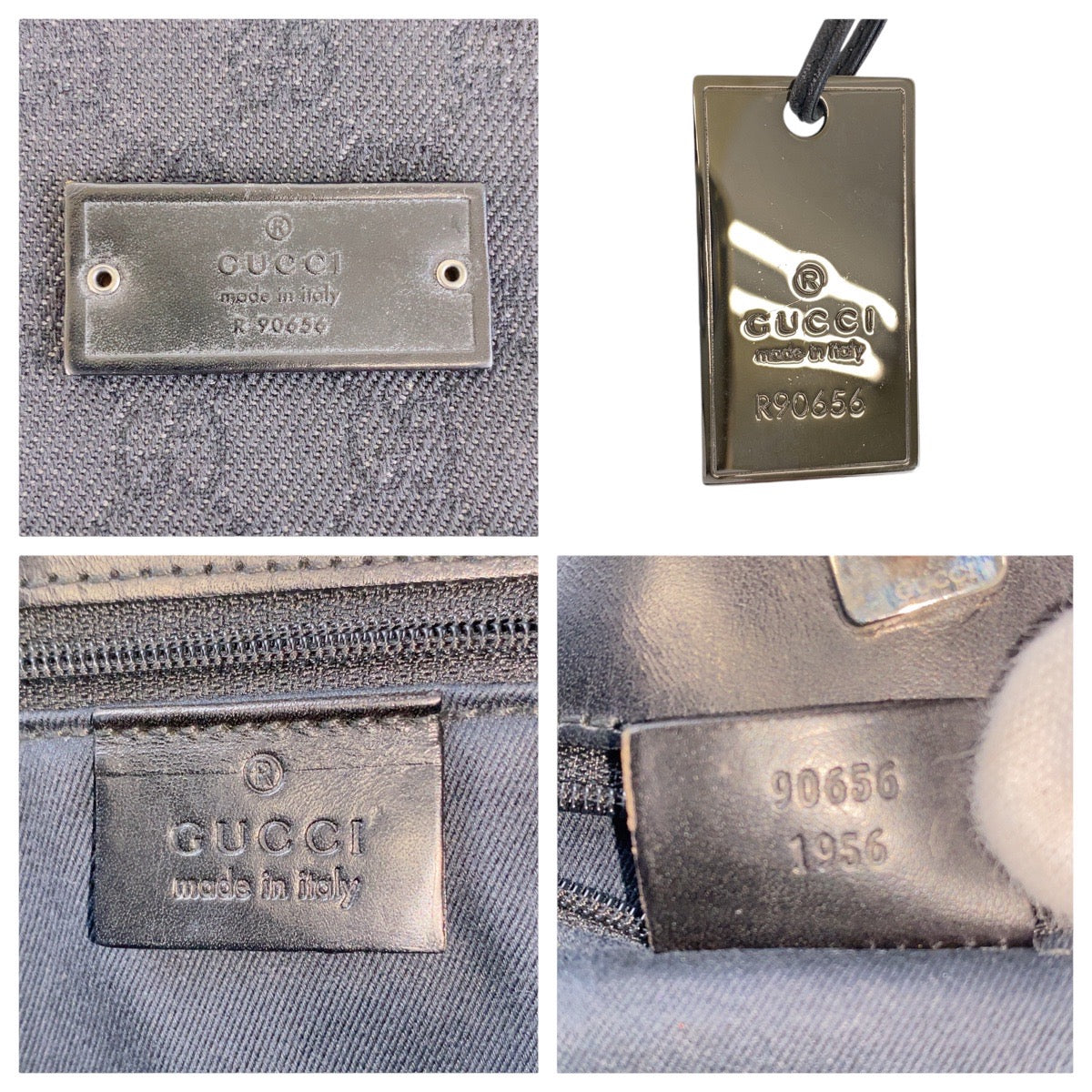 13615
GUCCI グッチ ブラック 黒 シルバー金具 GGキャンバス 90656 斜め掛け ショルダーバッグ  レディース