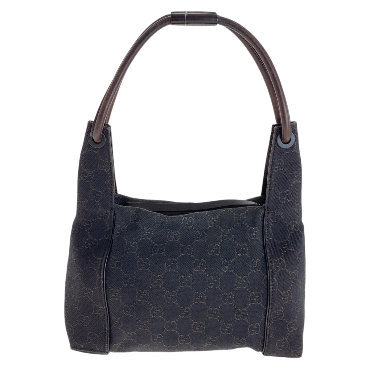 13616
GUCCI グッチ ブラウン シルバー金具 GGキャンバス 101333 ホーボー ショルダーバッグ ハンドバッグ  レディース