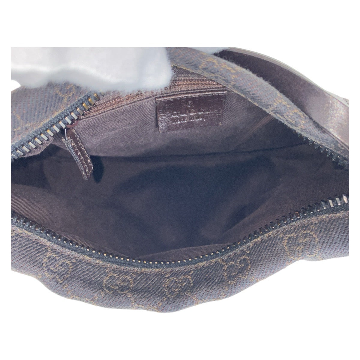 13616
GUCCI グッチ ブラウン シルバー金具 GGキャンバス 101333 ホーボー ショルダーバッグ ハンドバッグ  レディース