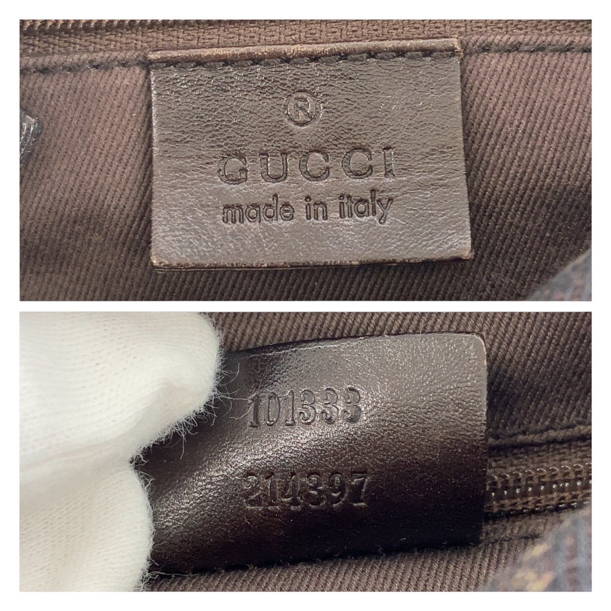 13616
GUCCI グッチ ブラウン シルバー金具 GGキャンバス 101333 ホーボー ショルダーバッグ ハンドバッグ  レディース