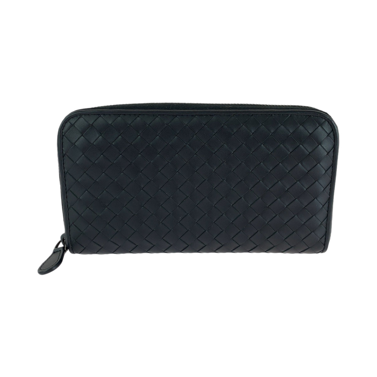13617
BOTTEGAVENETA ボッテガヴェネタ イントレチャート ブラック 黒 シルバー金具 カーフ 長財布 ラウンドファスナー  メンズ