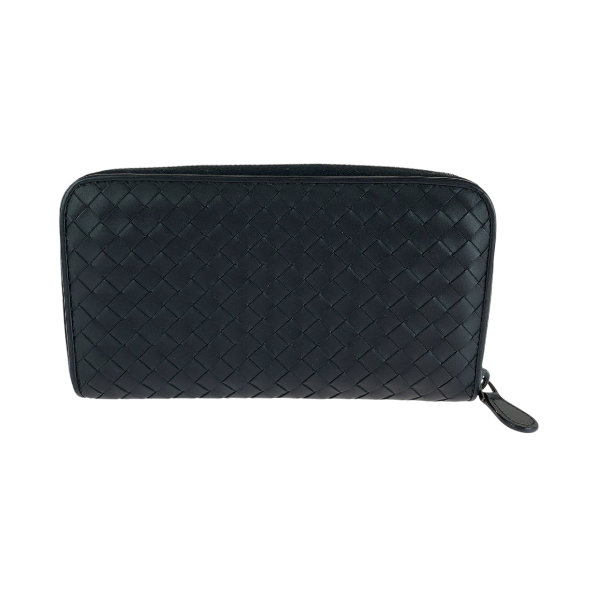 13617
BOTTEGAVENETA ボッテガヴェネタ イントレチャート ブラック 黒 シルバー金具 カーフ 長財布 ラウンドファスナー  メンズ