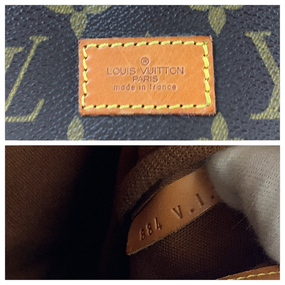 13618
LOUIS VUITTON ルイヴィトン モノグラム ソミュール35 ブラウン ゴールド金具 PVC / レザー M42254 ショルダーバッグ メッセンジャーバッグ  レディース