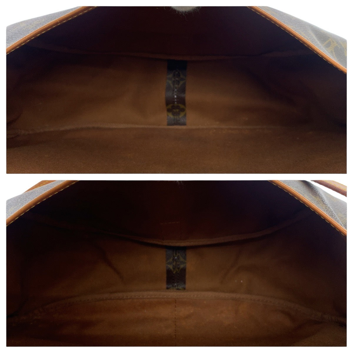 13618
LOUIS VUITTON ルイヴィトン モノグラム ソミュール35 ブラウン ゴールド金具 PVC / レザー M42254 ショルダーバッグ メッセンジャーバッグ  レディース