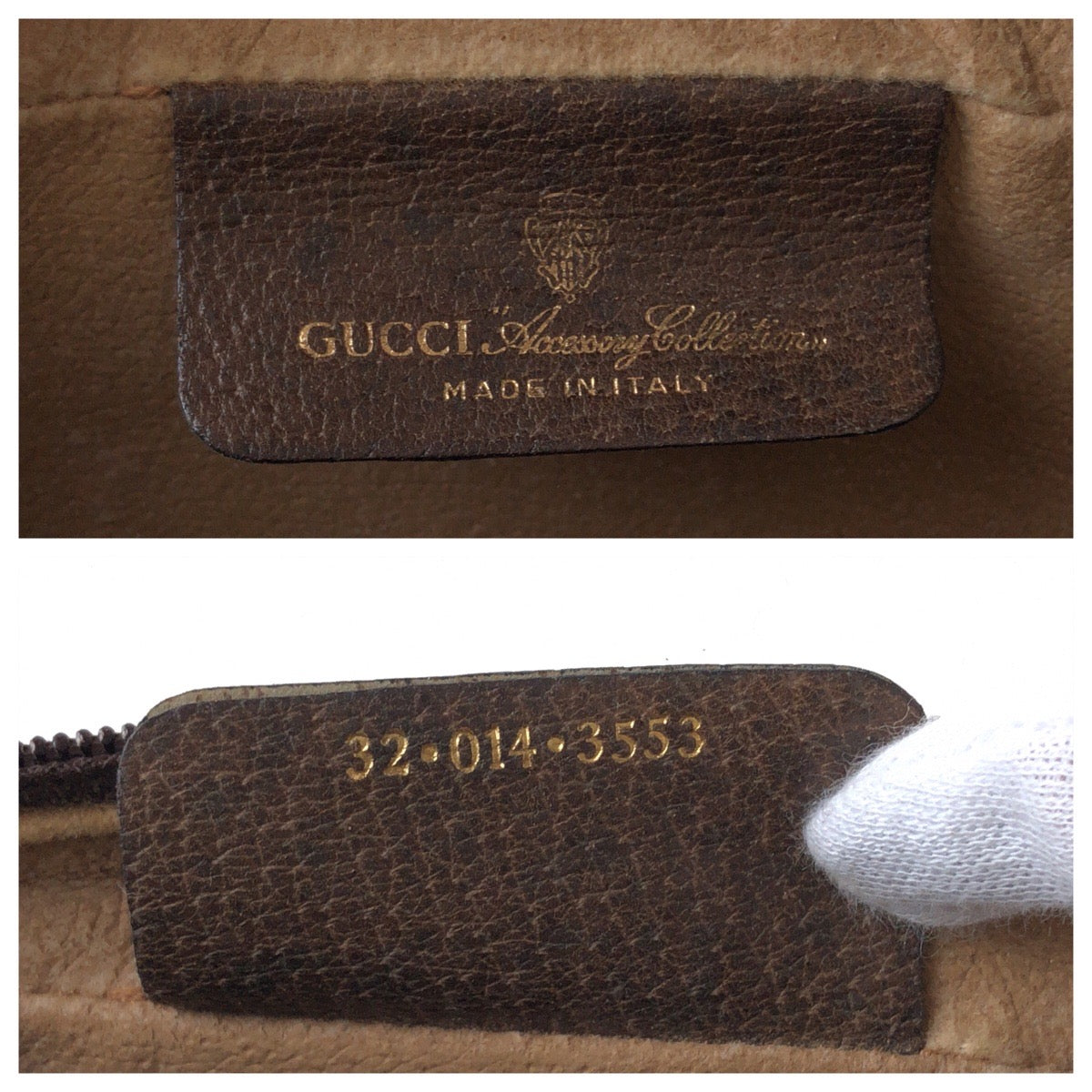 13619
GUCCI グッチ ヴィンテージ シェリーライン ベージュ ブラウン ゴールド金具 GGスプリームキャンバス 32 014 3553 ポーチ  レディース