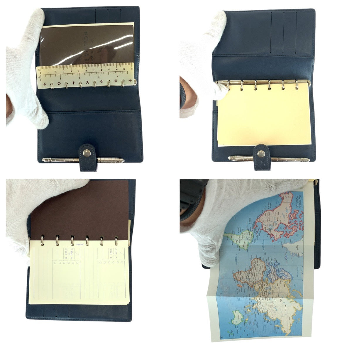 13620
LOUIS VUITTON ルイヴィトン モノグラム マット アジェンダ PM ブルー シルバー金具 レザー R20935 手帳カバー 男女兼用  レディース