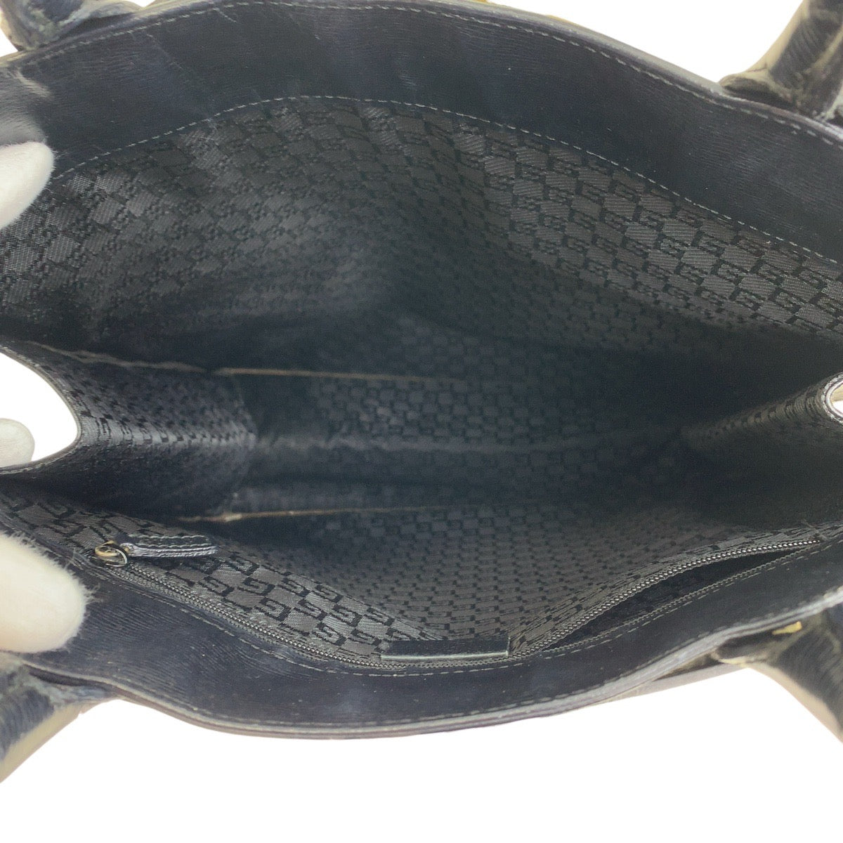 13623
GUCCI グッチ ブラック 黒 ゴールド金具 レザー 002 1091 3754 トートバッグ A4収納  レディース
