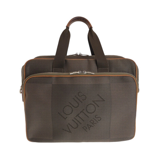 13624
LOUIS VUITTON ルイヴィトン ダミエ ジュアン アソシエGM ブラウン シルバー金具 キャンバス N58035 ブリーフケース ハンドバッグ  メンズ