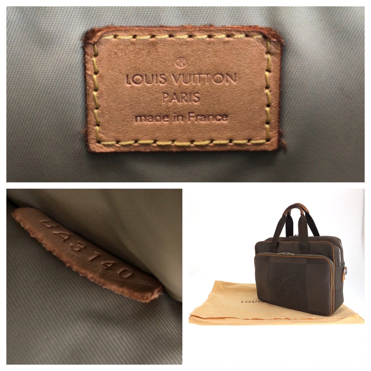 13624
LOUIS VUITTON ルイヴィトン ダミエ ジュアン アソシエGM ブラウン シルバー金具 キャンバス N58035 ブリーフケース ハンドバッグ  メンズ