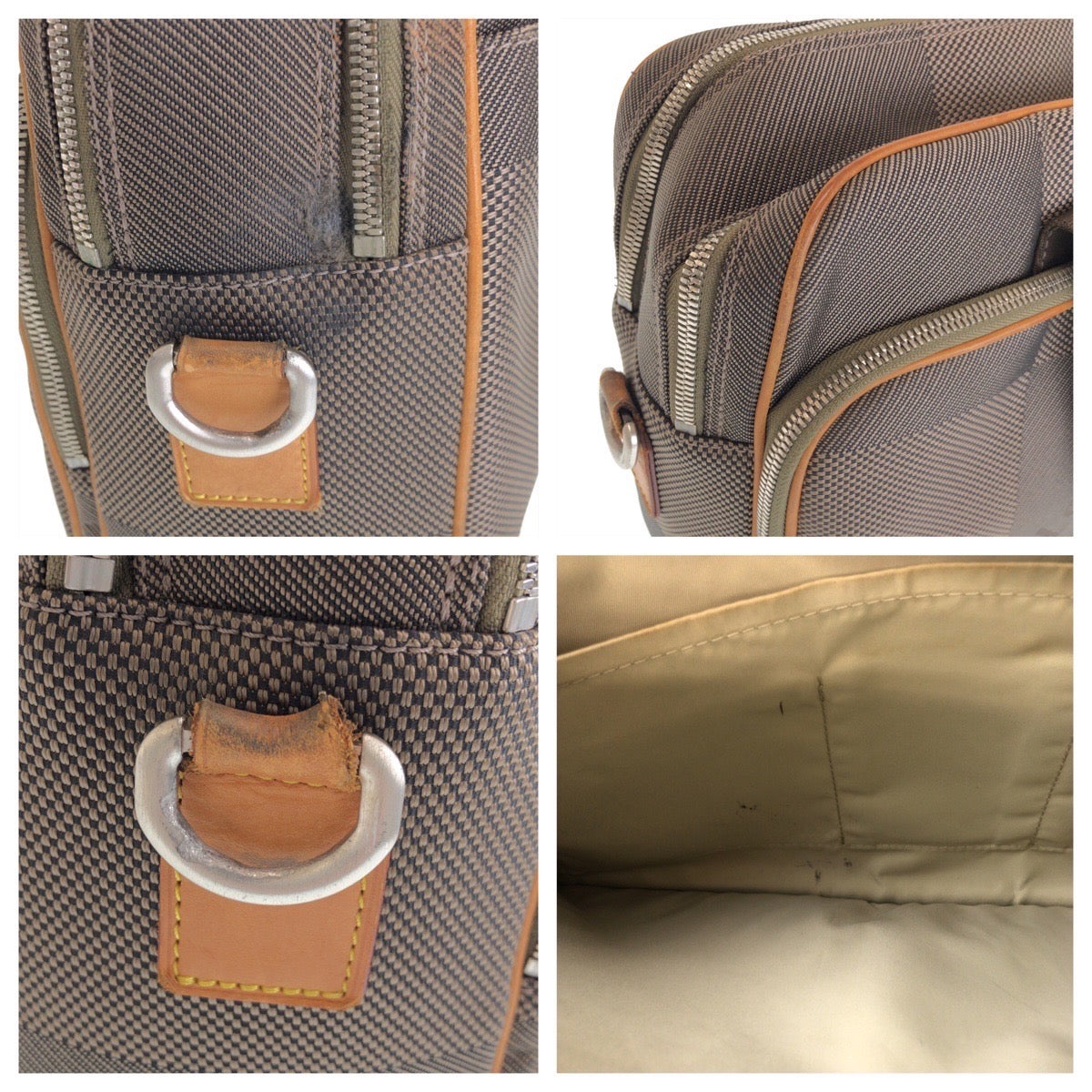 13624
LOUIS VUITTON ルイヴィトン ダミエ ジュアン アソシエGM ブラウン シルバー金具 キャンバス N58035 ブリーフケース ハンドバッグ  メンズ