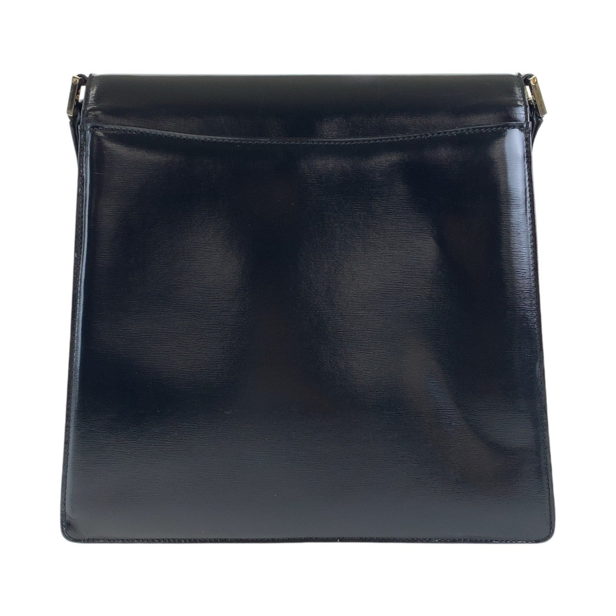 13625
YVES SAINT LAURENT イヴ サンローラン ヴィンテージ YSL ブラック 黒 ゴールド金具 レザー 斜め掛け ショルダーバッグ メッセンジャーバッグ  レディース
